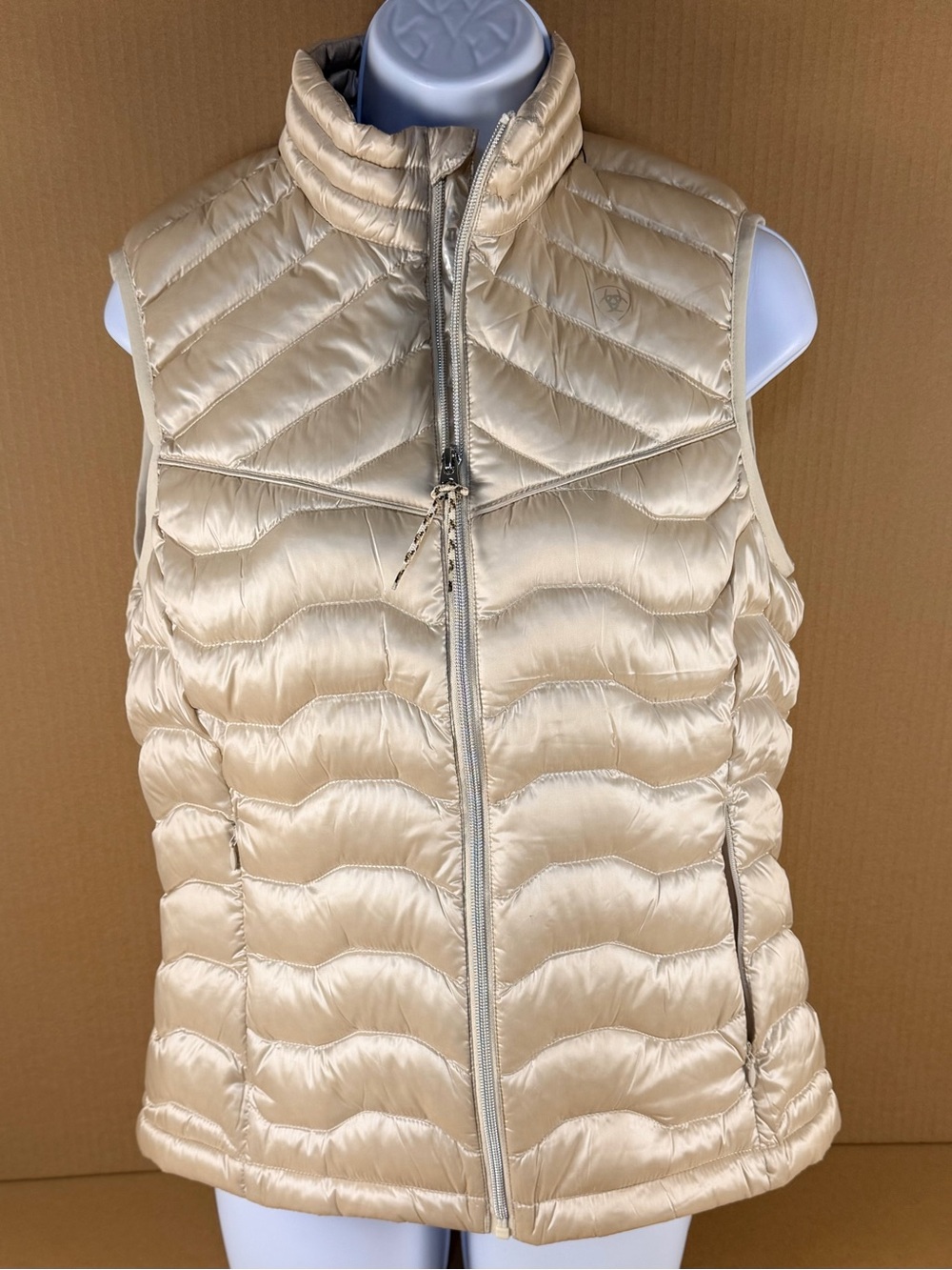 Womens Ariat Tek Ideal Down Vest, Size M Gold
